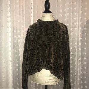 Green oversized sweater